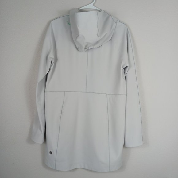 LULULEMON Women's Glyde Along Softshell jacket gray size 8 - Picture 4 of 9